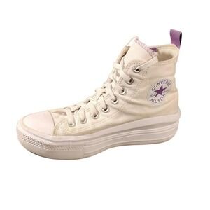 Converse Chuck Taylor All Star Move Shoes Kids Size 6 White Platform High Top